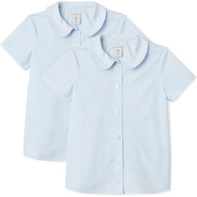 Amazon Mädchen Bügelfreundliches, kurzärmliges Schuluniformhemd mit Bubikragen, 2er-Pack, Hellblau – 2er-pack, 10-11 Jahre Amazon Mädchen Bügelfreundliches, kurzärmliges Schuluniformhemd mit Bubikragen, 2er-Pack, Hellblau – 2er-pack, 10-11 Jahre