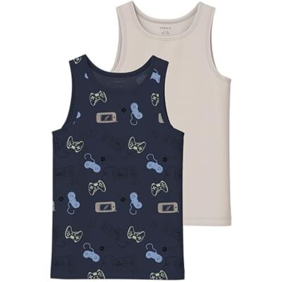 NAME IT Jungen Nkmtank Top 2P Gamer Noos, Navy Blazer, Numeric_86 NAME IT Jungen Nkmtank Top 2P Gamer Noos, Navy Blazer, Numeric_86