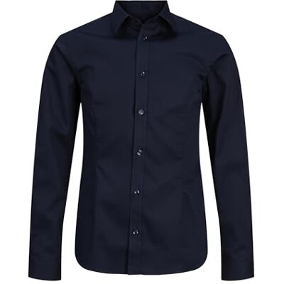JACK & JONES Boy Oberhemd Oberhemd Junior Regular Fit, einfach, lange Ärmel, lässig, maximale Temperatur von 40 °C, sehr Schonwaschgang JACK & JONES Boy Oberhemd Oberhemd Junior Regular Fit, einfach, lange Ärmel, lässig, maximale Temperatur von 40 °C, sehr Schonwaschgang
