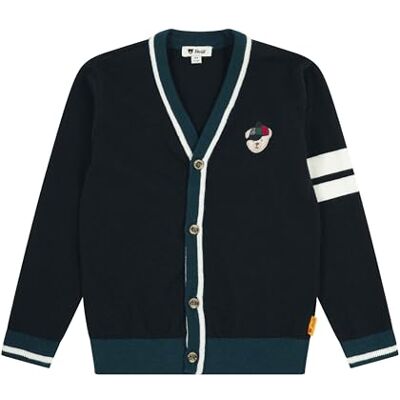 Steiff Strickjacke EU Größe 104 navy, Kinder Strick-Jacke, Kinderjacke mit Knopfleiste für leichtes Anziehen, warme und bequeme Strickjacke, waschmaschinenfest Steiff Strickjacke EU Größe 104 navy, Kinder Strick-Jacke, Kinderjacke mit Knopfleiste für leichtes Anziehen, warme und bequeme Strickjacke, waschmaschinenfest