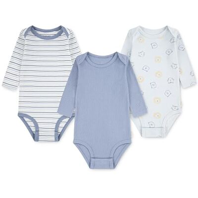 HUGGIES Little Hugs Langärmelige Bodysuits, 3er-Pack, , Schneeweiß, 24 m, für Kinder HUGGIES Little Hugs Langärmelige Bodysuits, 3er-Pack, , Schneeweiß, 24 m, für Kinder