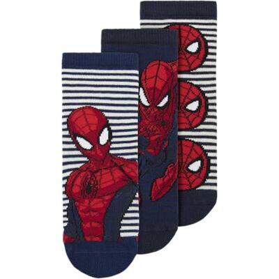 NAME IT Jungen Nmmadus Spider 3P Sock Mar, Navy Blazer, 22-24 (3er Pack) NAME IT Jungen Nmmadus Spider 3P Sock Mar, Navy Blazer, 22-24 (3er Pack)