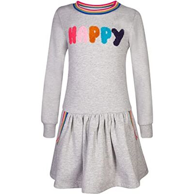 Happy Girls Mädchen Kinderkleid, Grey Melange, 98 EU Happy Girls Mädchen Kinderkleid, Grey Melange, 98 EU
