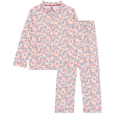 Petit Bateau Mädchen Cardite_h2 Nachtwäsche, Marshmallow/Multico, 4 Jahre Petit Bateau Mädchen Cardite_h2 Nachtwäsche, Marshmallow/Multico, 4 Jahre