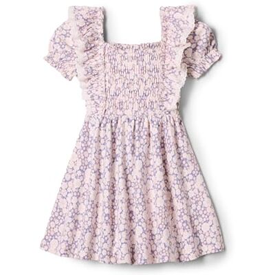 Amazon x Sofia Grainge Baby-Mädchen Besticktes Strickkleid, Blau/Elfenbein, zartes Blumenmuster, 3–6 Monate Amazon x Sofia Grainge Baby-Mädchen Besticktes Strickkleid, Blau/Elfenbein, zartes Blumenmuster, 3–6 Monate