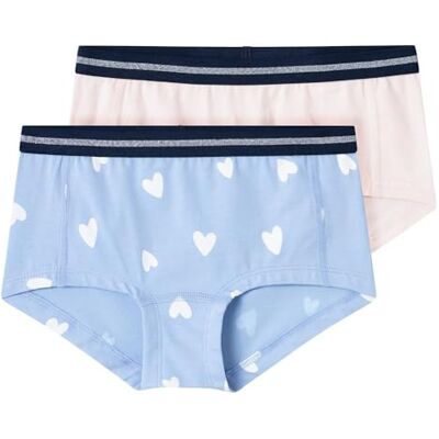NAME IT Mädchen Nkfhipster 2p Serenity Heart Noos, Serenity, 122-128 NAME IT Mädchen Nkfhipster 2p Serenity Heart Noos, Serenity, 122-128