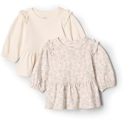 Amazon Baby Mädchen Langarm Strick Tops 2er Pack Elfenbein/Sketch Floral Neugeborene Amazon Baby Mädchen Langarm Strick Tops 2er Pack Elfenbein/Sketch Floral Neugeborene