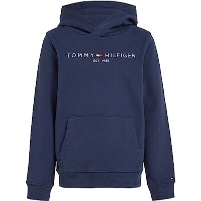 Tommy Hilfiger Kinder Unisex Hoodie Essential mit Kapuze, Blau (Twilight Navy), 12 Monate Tommy Hilfiger Kinder Unisex Hoodie Essential mit Kapuze, Blau (Twilight Navy), 12 Monate