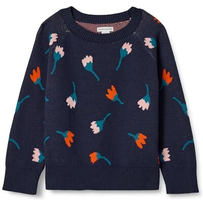 Amazon Mädchen Pullover mit Rundhalsausschnitt, Dunkles Marineblau Flower Stems, 4 Jahre Amazon Mädchen Pullover mit Rundhalsausschnitt, Dunkles Marineblau Flower Stems, 4 Jahre