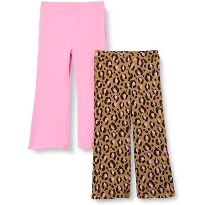 Amazon Mädchen Schlag-Leggings aus Baumwoll-Stretch, 2er Pack, Kräftiges Rosa/Leopardenmuster, 4 Jahre Amazon Mädchen Schlag-Leggings aus Baumwoll-Stretch, 2er Pack, Kräftiges Rosa/Leopardenmuster, 4 Jahre