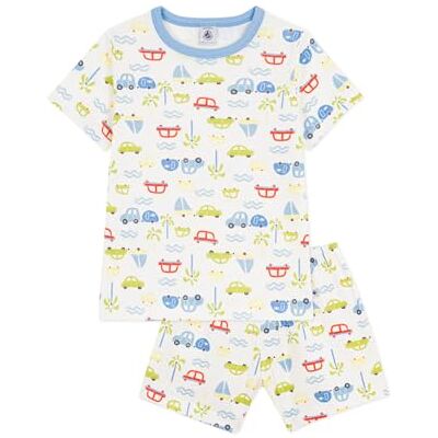 Petit Bateau Jungen A0f93 Nachtwäsche, Marshmallow/Multico, 4 Jahre Petit Bateau Jungen A0f93 Nachtwäsche, Marshmallow/Multico, 4 Jahre
