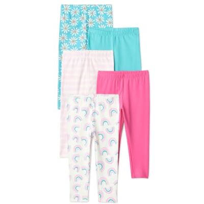 Amazon Mädchen-Leggings, Hell/Gänseblümchen/Regenbogen, 9-10 Jahre Amazon Mädchen-Leggings, Hell/Gänseblümchen/Regenbogen, 9-10 Jahre