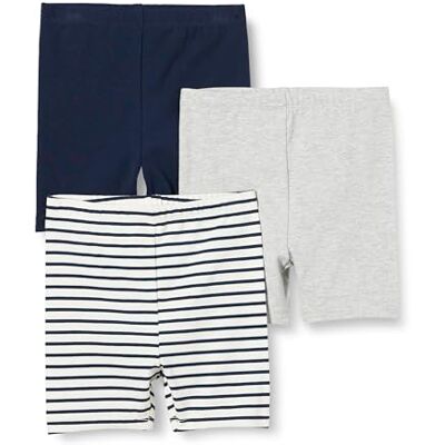 Amazon Baby Mädchen Bikeshorts Aus Baumwoll-Stretchjersey, 3er Pack, Hellgrau Meliert/Marineblau/Streifen, 3 Jahre Amazon Baby Mädchen Bikeshorts Aus Baumwoll-Stretchjersey, 3er Pack, Hellgrau Meliert/Marineblau/Streifen, 3 Jahre