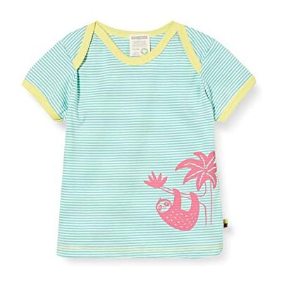 loud + proud Baby Mädchen Striped T-Shirt with Print Organic Cotton T-Shirt, per Pack Grün (Mint MIN), 62/68 (Herstellergröße: 62/68) loud + proud Baby Mädchen Striped T-Shirt with Print Organic Cotton T-Shirt, per Pack Grün (Mint MIN), 62/68 (Herstellergröße: 62/68)