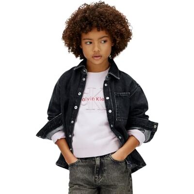 Calvin Mädchen Pullover Monologo Sweater mit Logo, Rosa (Pearly Pink), 14 Jahre Calvin Mädchen Pullover Monologo Sweater mit Logo, Rosa (Pearly Pink), 14 Jahre