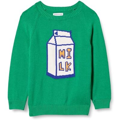 Amazon Jungen Pullover mit Rundhalsausschnitt, Grün Milk Carton, 4 Jahre Amazon Jungen Pullover mit Rundhalsausschnitt, Grün Milk Carton, 4 Jahre
