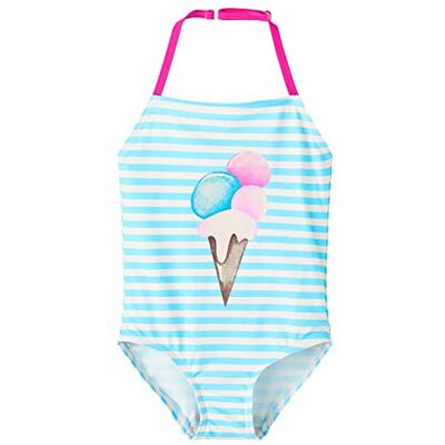 NAME IT Mädchen Nmfzecille Swimsuit Noos, Crystal Seas, 98-104 NAME IT Mädchen Nmfzecille Swimsuit Noos, Crystal Seas, 98-104