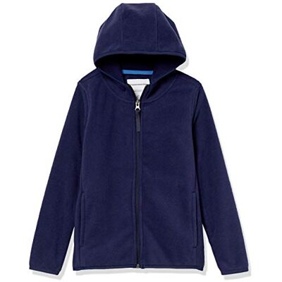 Amazon Jungen Polar-Fleecejacke mit durchgehendem Reißverschluss und Kapuze, Marineblau, 10 Jahre Amazon Jungen Polar-Fleecejacke mit durchgehendem Reißverschluss und Kapuze, Marineblau, 10 Jahre