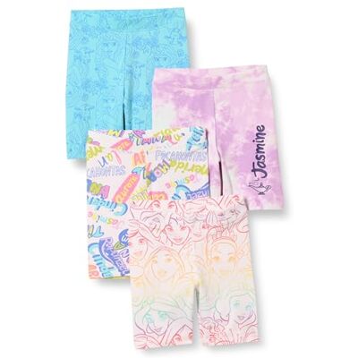 Amazon Disney Marvel Star Wars Frozen Princess Mädchen Radshorts, 4er-Pack, Prinzessin/Kritzeleffekt, 4 Jahre Amazon Disney Marvel Star Wars Frozen Princess Mädchen Radshorts, 4er-Pack, Prinzessin/Kritzeleffekt, 4 Jahre