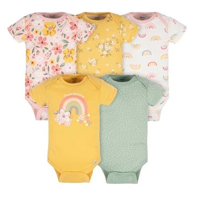 Gerber Baby Mädchen kurzarm Onesies-Bodys (5er Pack) Gerber Baby Mädchen kurzarm Onesies-Bodys (5er Pack)