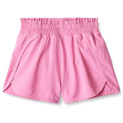 Amazon Mädchen Sportliche Stretch-Shorts mit hohem Bund und elastischem Taillenbund, Rosa, 12-14 Jahre Amazon Mädchen Sportliche Stretch-Shorts mit hohem Bund und elastischem Taillenbund, Rosa, 12-14 Jahre