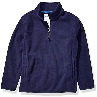 Amazon Jungen Fleecejacke mit Viertelreißverschluss, Marineblau, 10 Jahre Amazon Jungen Fleecejacke mit Viertelreißverschluss, Marineblau, 10 Jahre