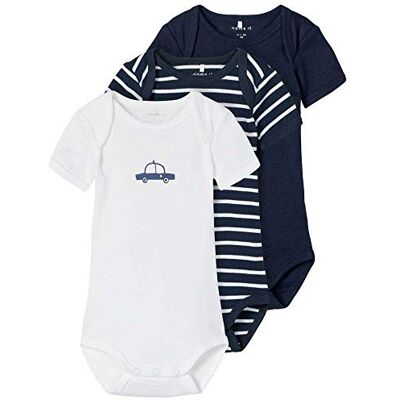 NAME IT Baby-Jungen NBMBODY 3P SS Dark Sapphire YD 2 NOOS Kleinkind Unterwäsche-Satz, 56 NAME IT Baby-Jungen NBMBODY 3P SS Dark Sapphire YD 2 NOOS Kleinkind Unterwäsche-Satz, 56