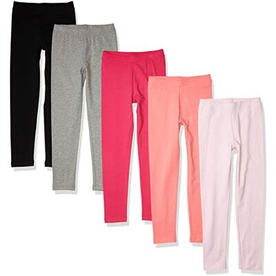 Amazon Mädchen Leggings, 5er-Pack, Grau Meliert/Hellrosa/Pfirsich/Rot/Schwarz, 11-12 Jahre Amazon Mädchen Leggings, 5er-Pack, Grau Meliert/Hellrosa/Pfirsich/Rot/Schwarz, 11-12 Jahre