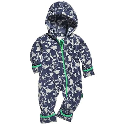 Playshoes Fleece-Overall Unisex Kinder Jumpsuit, Sterne, 80 Playshoes Fleece-Overall Unisex Kinder Jumpsuit, Sterne, 80