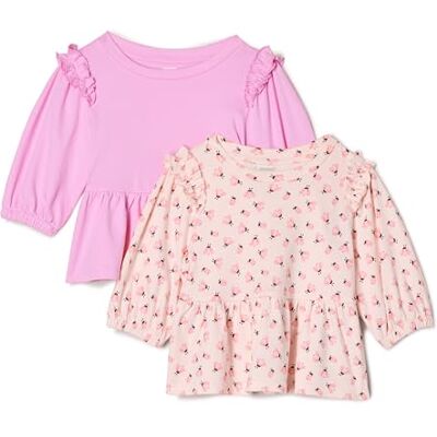 Amazon Baby Mädchen Langarm Strick Tops 2er Pack Rosa/Kleine Marienkäfer Neugeborene Amazon Baby Mädchen Langarm Strick Tops 2er Pack Rosa/Kleine Marienkäfer Neugeborene