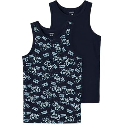 NAME IT Kids Jungen Nkmtank Top 2P Game Noos, Dark Sapphire, Numeric_158 (2er Pack) NAME IT Kids Jungen Nkmtank Top 2P Game Noos, Dark Sapphire, Numeric_158 (2er Pack)