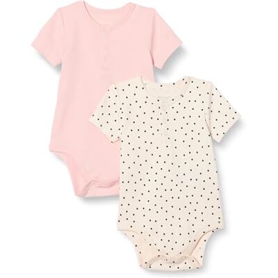 Amazon Unisex Babies' Henley Body, 2er-Pack, Blassrosa/Punkte, 3-6 Monate Amazon Unisex Babies' Henley Body, 2er-Pack, Blassrosa/Punkte, 3-6 Monate