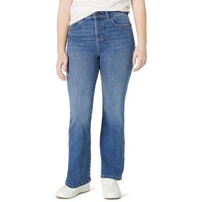 Amazon Mädchen Schlagjeans mit Hohem Stretchanteil und Hohem Bund, Klassische Mittlere Waschung, 11 Jahre Amazon Mädchen Schlagjeans mit Hohem Stretchanteil und Hohem Bund, Klassische Mittlere Waschung, 11 Jahre