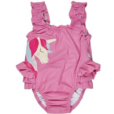 Sterntaler Badeanzug Einhorn – Baby- & Kinder-Badeanzug aus Bademodenstoff mit Elasthan, Einhorn-Druck, Rüschen, UV-Schutz 50+, perlrosa, Größe 128 Sterntaler Badeanzug Einhorn – Baby- & Kinder-Badeanzug aus Bademodenstoff mit Elasthan, Einhorn-Druck, Rüschen, UV-Schutz 50+, perlrosa, Größe 128