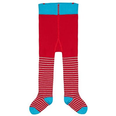 loud + proud Meyco Unisex Kinder Gestrickt, Gots Zertifiziert Strumpfhose, Tomato/Stripes, 98-104 EU loud + proud Meyco Unisex Kinder Gestrickt, Gots Zertifiziert Strumpfhose, Tomato/Stripes, 98-104 EU