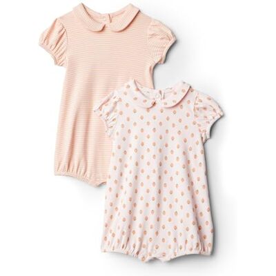 Amazon x Sofia Grainge Baby Mädchen Kurzärmeliger Strampler aus Baumwolle mit Peter-Pan-Kragen, 2er-Pack, Erdbeere/Streifen, 3-6 Monate Amazon x Sofia Grainge Baby Mädchen Kurzärmeliger Strampler aus Baumwolle mit Peter-Pan-Kragen, 2er-Pack, Erdbeere/Streifen, 3-6 Monate
