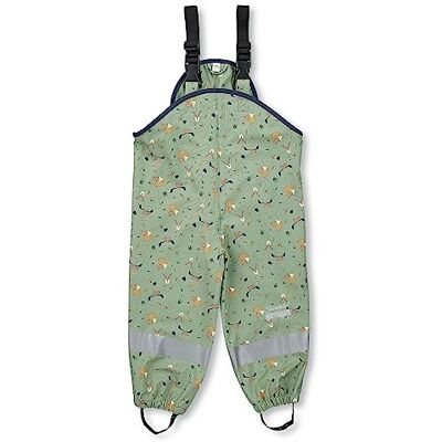Sterntaler Kleinkind Unisex Regenhose Kinder Träger Regenträgerhose Waldtiere Hose Wasserdicht mit Druckknopf und verschweißten Nähten grün, 122 Sterntaler Kleinkind Unisex Regenhose Kinder Träger Regenträgerhose Waldtiere Hose Wasserdicht mit Druckknopf und verschweißten Nähten grün, 122