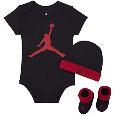 Jordan Baby Jumpman Set, Black(Gym Red), 6/12 Monate Jordan Baby Jumpman Set, Black(Gym Red), 6/12 Monate