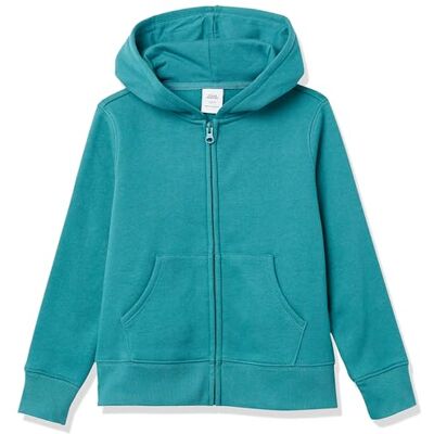 Amazon Mädchen Fleece-Kapuzenpullover mit Reißverschluss, Grünblau, 6-7 Jahre Amazon Mädchen Fleece-Kapuzenpullover mit Reißverschluss, Grünblau, 6-7 Jahre
