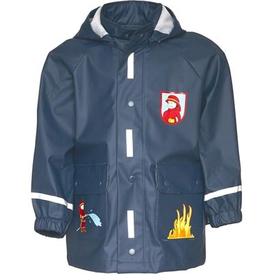 Playshoes Regenjacke Unisex Kinder Wind- und wasserdicht Regenmantel Regenbekleidung, Feuerwehr, 86 Playshoes Regenjacke Unisex Kinder Wind- und wasserdicht Regenmantel Regenbekleidung, Feuerwehr, 86