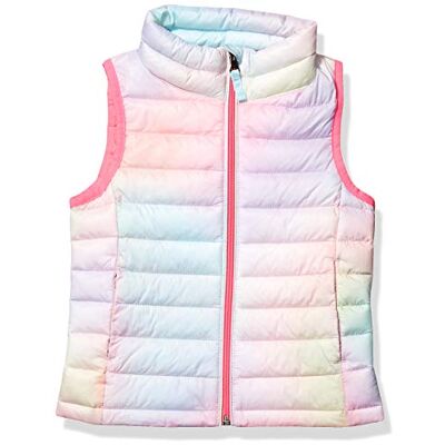 Amazon Mädchen Leichte, Wasserbeständige Pufferweste, Verstaubar, Rosa Schatteneffekt, 6-7 Jahre Amazon Mädchen Leichte, Wasserbeständige Pufferweste, Verstaubar, Rosa Schatteneffekt, 6-7 Jahre