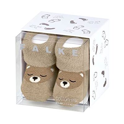 FALKE Unisex Baby Socken Baby Bear B SO Baumwolle als Geschenk 1 Paar, Beige (Sand Melange 4650) neu umweltfreundlich, 62-68 FALKE Unisex Baby Socken Baby Bear B SO Baumwolle als Geschenk 1 Paar, Beige (Sand Melange 4650) neu umweltfreundlich, 62-68