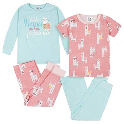 Gerber Baby-Mädchen-Pyjama-Set, 4-teilig, Little Llama Pink, 12 Monate Gerber Baby-Mädchen-Pyjama-Set, 4-teilig, Little Llama Pink, 12 Monate