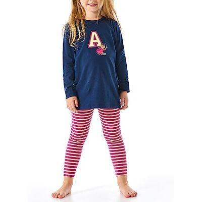 Schiesser Mädchen Schlafanzug Nachthemd mit Leggings Lang-100% Organic Bio Baumwolle-Größe 92 Bis 140 Pyjamaset, Dunkelblau_179961, 116 Schiesser Mädchen Schlafanzug Nachthemd mit Leggings Lang-100% Organic Bio Baumwolle-Größe 92 Bis 140 Pyjamaset, Dunkelblau_179961, 116