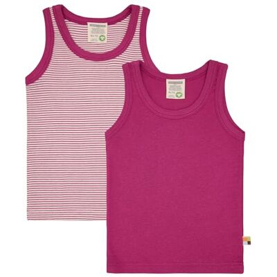 loud + proud Doppelpack Kinder Unterhemd, Tanktop, Feinripp aus Bio Baumwolle und GOTS Zertifiziert loud + proud Doppelpack Kinder Unterhemd, Tanktop, Feinripp aus Bio Baumwolle und GOTS Zertifiziert