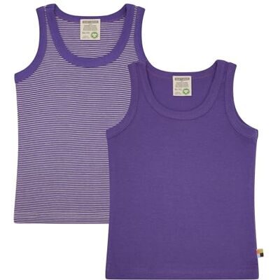 loud + proud Doppelpack Kinder Unterhemd, Tanktop, Feinripp aus Bio Baumwolle und GOTS Zertifiziert loud + proud Doppelpack Kinder Unterhemd, Tanktop, Feinripp aus Bio Baumwolle und GOTS Zertifiziert