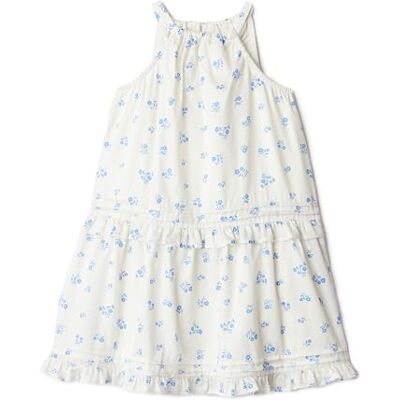 Amazon x Sofia Grainge Mädchen Mommy & Me Kleider aus Baumwollsatin, Elfenbeinblaues Blumenmuster, 12-14 Jahre Amazon x Sofia Grainge Mädchen Mommy & Me Kleider aus Baumwollsatin, Elfenbeinblaues Blumenmuster, 12-14 Jahre