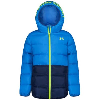 Under Armour Pronto Colourblock Pufferjacke für Jungen mit UA Storm Technologie – warme, leichte Winterjacke mit Kapuze, Druckknopf-Taschen Under Armour Pronto Colourblock Pufferjacke für Jungen mit UA Storm Technologie – warme, leichte Winterjacke mit Kapuze, Druckknopf-Taschen
