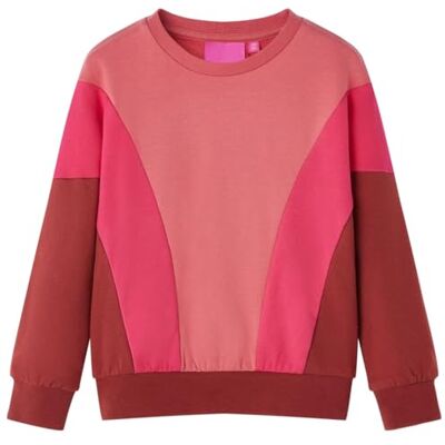 vidaXL Kinder Sweatshirt Farbblock Langarmshirt Pullover Pulli Shirt Rosa Henna vidaXL Kinder Sweatshirt Farbblock Langarmshirt Pullover Pulli Shirt Rosa Henna