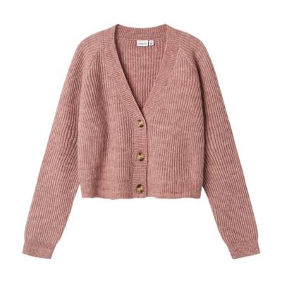 NAME IT Mädchen Nkfholly Boxy Short Knit Card Noos Strickjacke, Deauville Mauve, 116 EU NAME IT Mädchen Nkfholly Boxy Short Knit Card Noos Strickjacke, Deauville Mauve, 116 EU